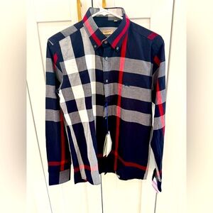 Burberry Women’s Check Print Button Down
